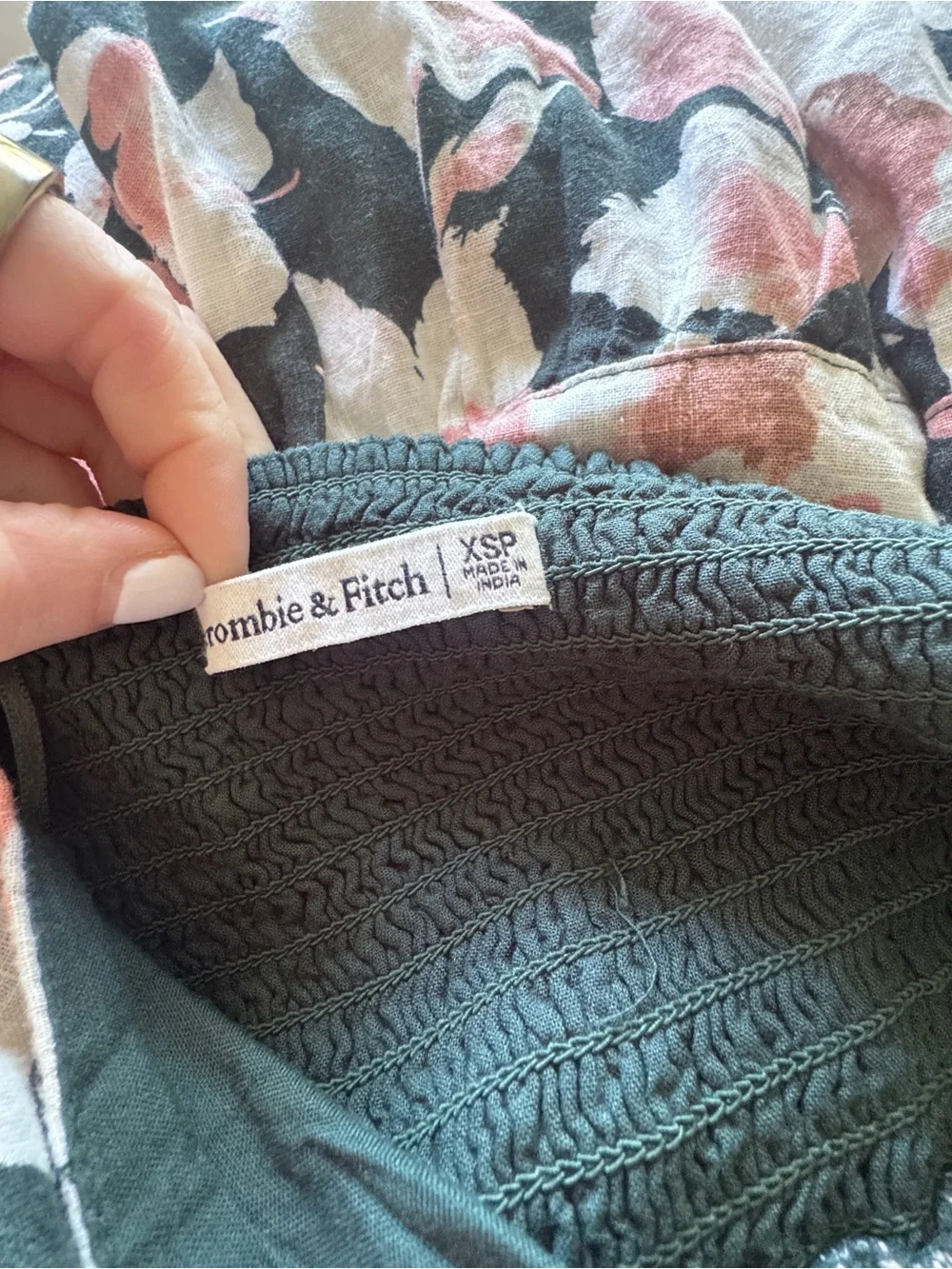 Abercrombie & Fitch Petite Pink Green Floral Halter Maxi Dress Linen NWOT XSP